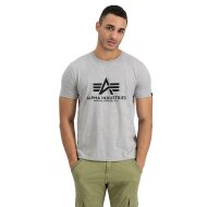 Alpha Industries Herren T-Shirt Basic Logo grey heather S