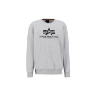 Alpha Industries Herren Sweater Basic Logo heather grey