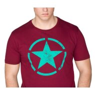 Alpha Industries Herren T-Shirt Star burgundy