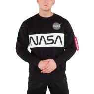 Alpha Industries Herren Sweater NASA Inlay black L