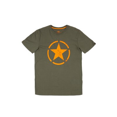 Alpha Industries Herren T-Shirt Star dark olive