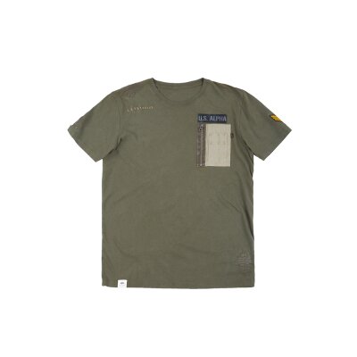 Alpha Industries Herren T-Shirt Utility Pocket dark olive