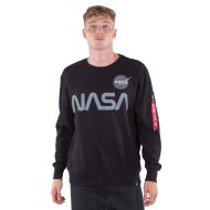 Alpha Industries Herren Sweater NASA Reflective black M