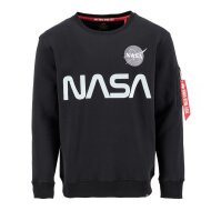 Alpha Industries Herren Sweater NASA Reflective black XXL