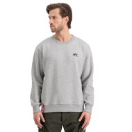 Alpha Industries Herren Sweater Basic Small Logo grey heather M