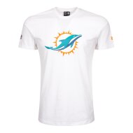 New Era Herren T-Shirt NFL Miami Dolphins Logo wei&szlig;