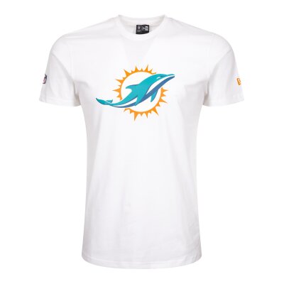 New Era Herren T-Shirt NFL Miami Dolphins Logo weiß XXL