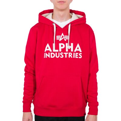 Alpha Industries Herren Hoodie Foam Print speed red
