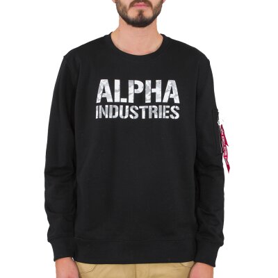 Alpha Industries Herren Sweater Camo Print black/white