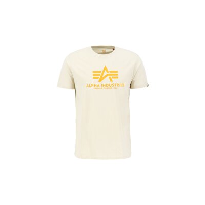 Alpha Industries Herren T-Shirt Basic Logo vintage white