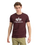 Alpha Industries Herren T-Shirt Basic Logo deep maroon