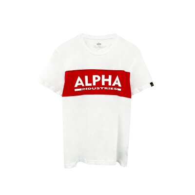 Alpha Industries Herren T-Shirt Alpha Inlay weiß