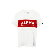 Alpha Industries Herren T-Shirt Alpha Inlay weiß