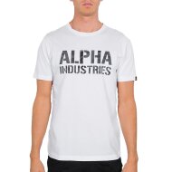Alpha Industries Herren T-Shirt Camo Print T wei&szlig;