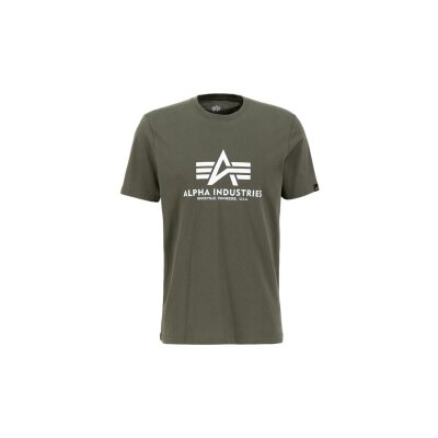 Alpha Industries Herren T-Shirt Basic Logo dark olive