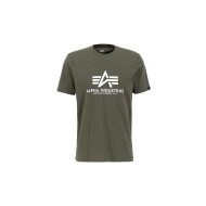 Alpha Industries Herren T-Shirt Basic Logo dark olive