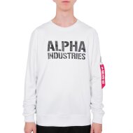 Alpha Industries Herren Sweater Camo Print weiß
