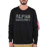 Alpha Industries Herren Sweater Camo Print black/woodland