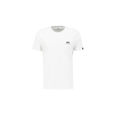 Alpha Industries Herren T-Shirt Basic Small Logo white S