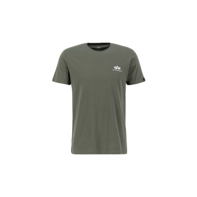 Alpha Industries Herren T-Shirt Basic Small Logo dark olive