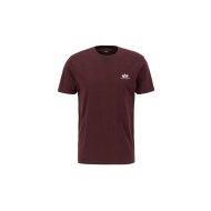 Alpha Industries Herren T-Shirt Basic Small Logo deep maroon
