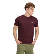 Alpha Industries Herren T-Shirt Basic Small Logo deep maroon