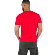Alpha Industries Herren T-Shirt Basic Small Logo speed red