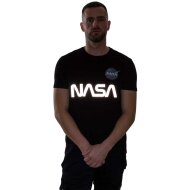 Alpha Industries Herren T-Shirt NASA Reflective black S