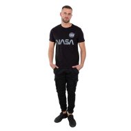 Alpha Industries Herren T-Shirt NASA Reflective black L