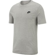 Nike Herren T-Shirt Embroidered Little Logo grey/black