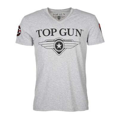 Top Gun T-Shirt Hyper mit Patches grey
