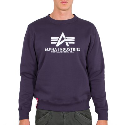 Alpha Industries Herren Sweater Basic Logo nightshade
