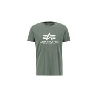 Alpha Industries Herren T-Shirt Basic Logo vintage green S
