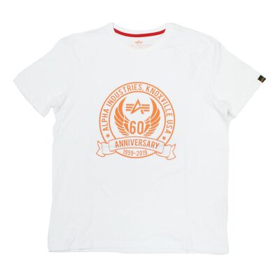 Alpha Industries Herren T-Shirt Anniversary white XXL