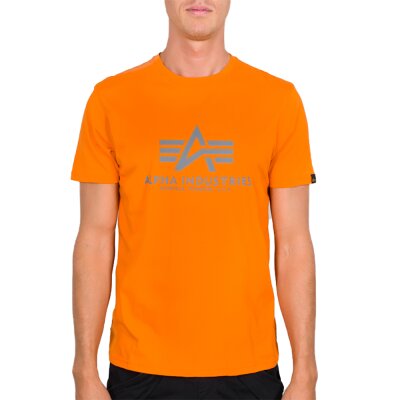 Alpha Industries Herren T-Shirt Basic Logo alpha orange