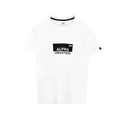 Alpha Industries Herren T-Shirt Box Logo white