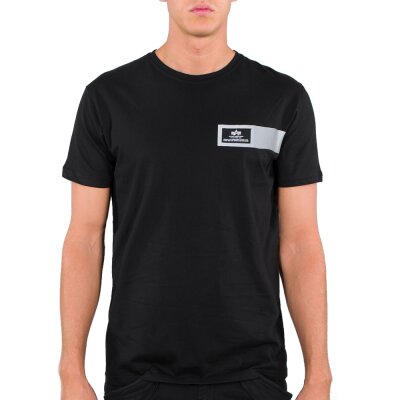 Alpha Industries Herren T-Shirt Reflective Stripes black