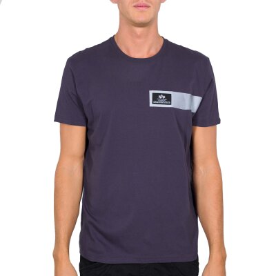 Alpha Industries Herren T-Shirt Reflective Stripes nightshade