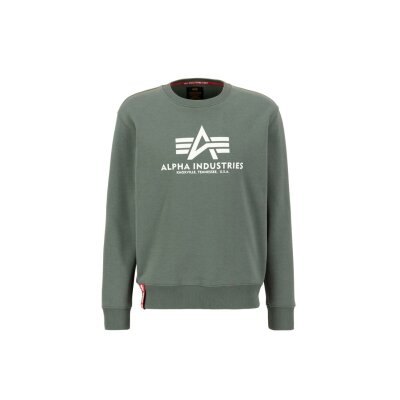 Alpha Industries Herren Sweater Basic Logo vintage green S