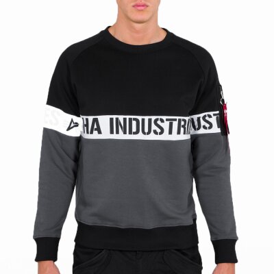 Alpha Industries Herren Sweater AI Stripe black