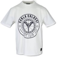 Carlo Colucci Herren T-Shirt Logo wei&szlig;
