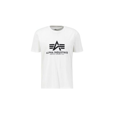 Alpha Industries Herren T-Shirt Basic Logo white 3XL