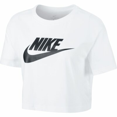 Nike Damen Sportswear Essential Cropped T-Shirt weiß