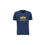 Alpha Industries Herren T-Shirt Basic Logo new navy M