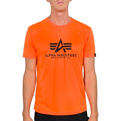 Alpha Industries Herren T-Shirt Basic Logo neon/orange